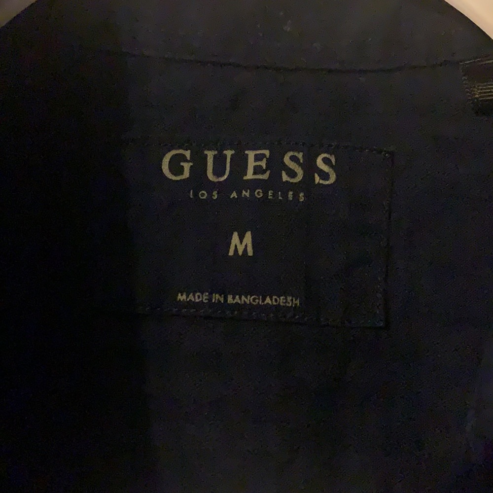 Men’s Guess Button Up Navy Size Medium - image 4